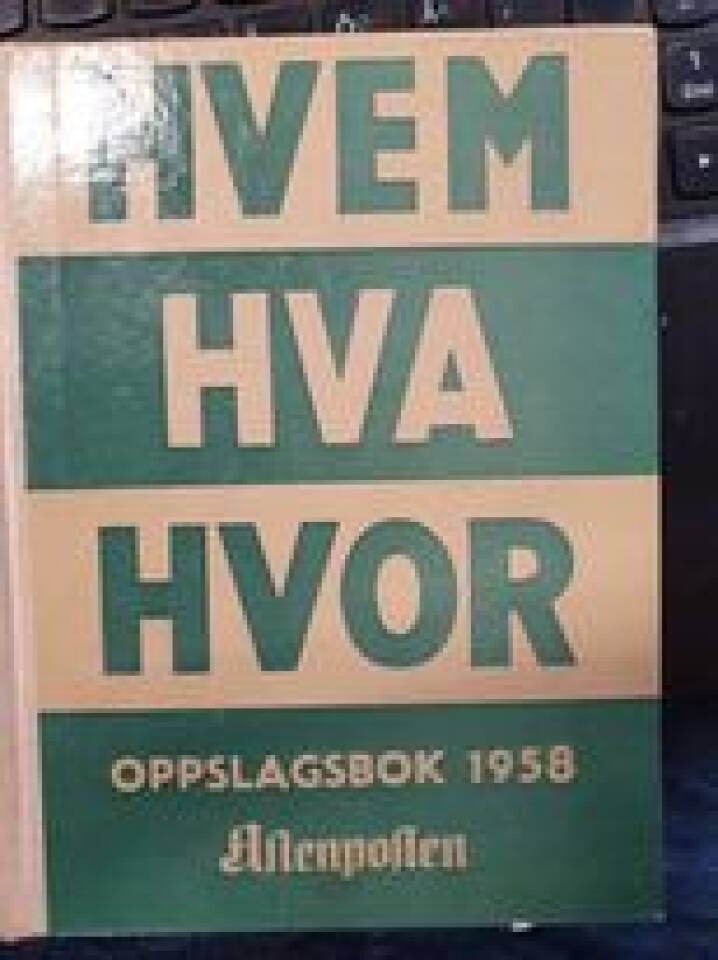 Hvem hva hvor 1958