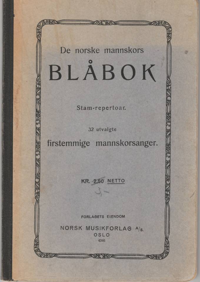 De norske mannskors BLÅBOK