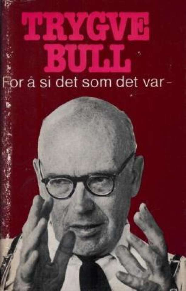 For å si det som det var - 