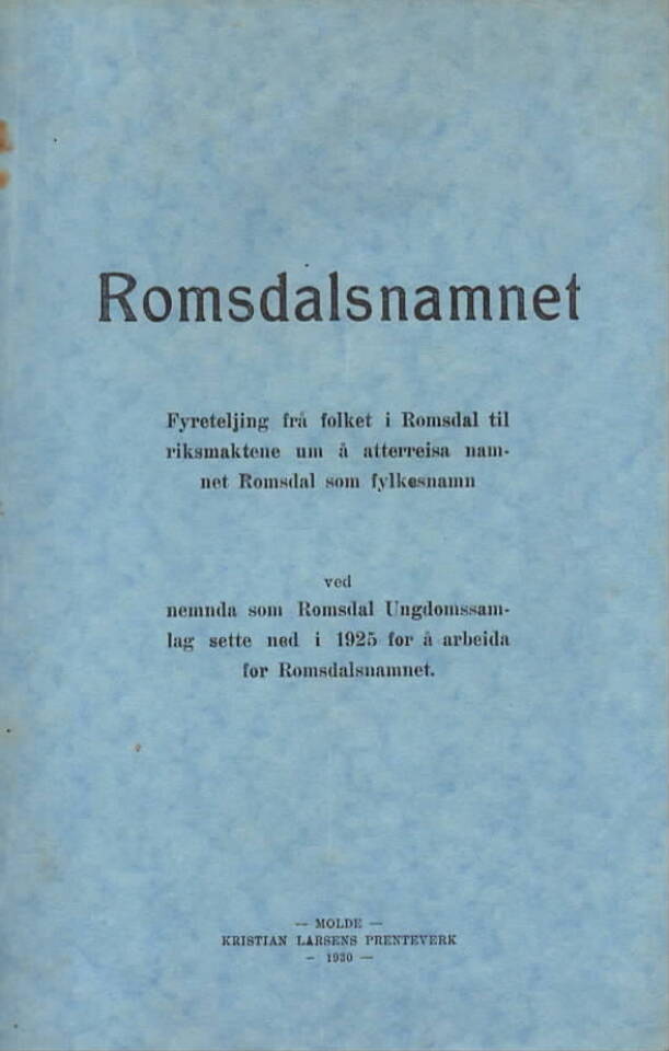 Romsdalsnamnet