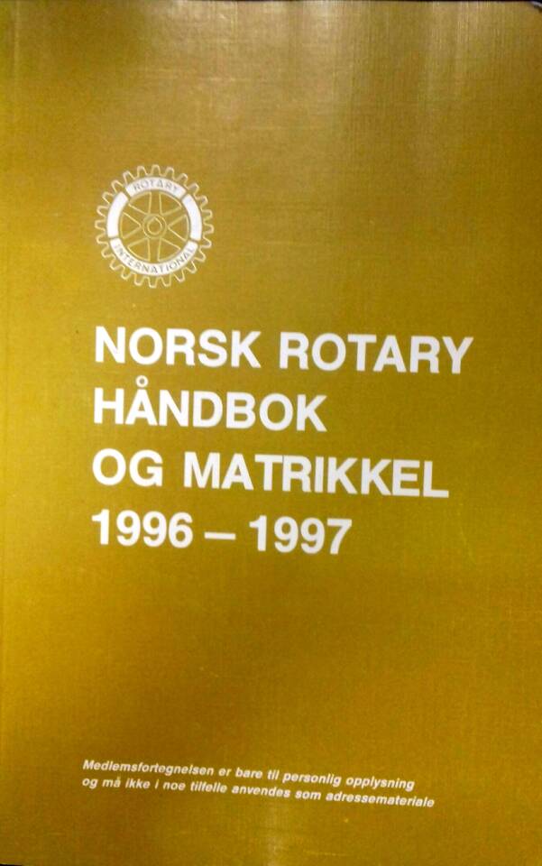 Norsk rotary håndbok og matrikkel 1996 - 1997