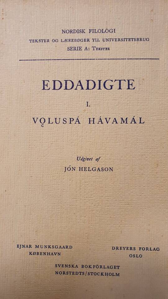 Eddadigte i Voluspå Håvamål