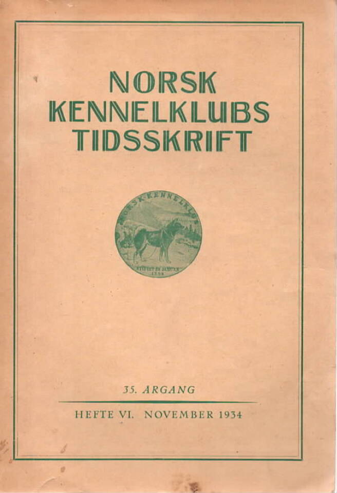 Norsk Kennelklubs tidsskrift Heft. VI nov. 1934