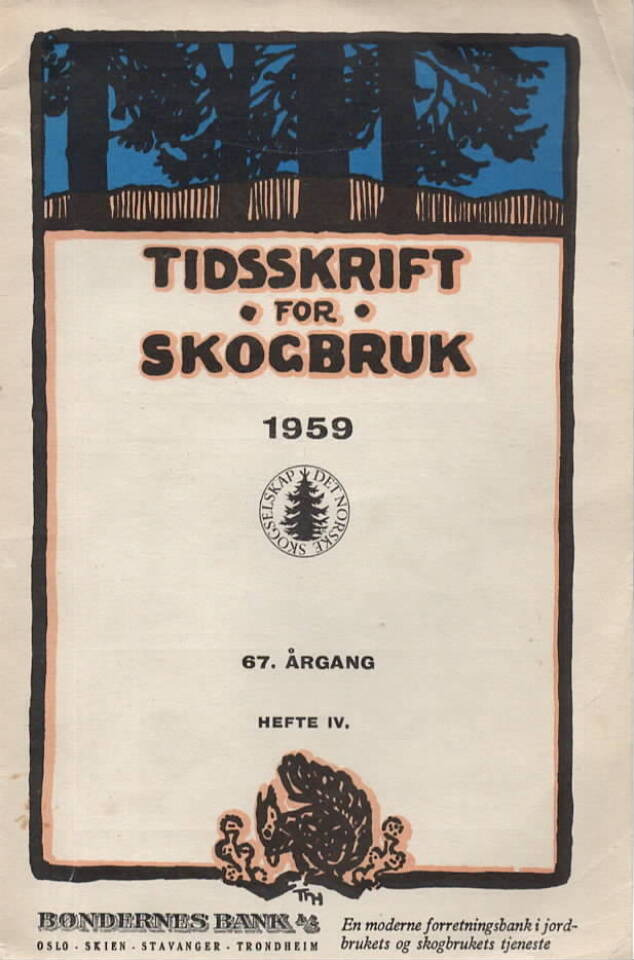 Tidsskrift for skogbruk 1959
