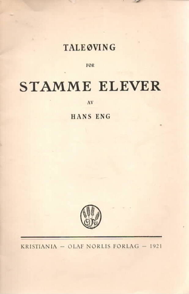 Taleøving for stamme elever