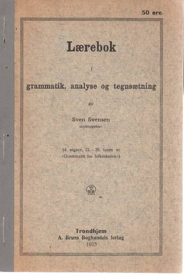 Lærebok i grammatik, analyse og tegnsætning