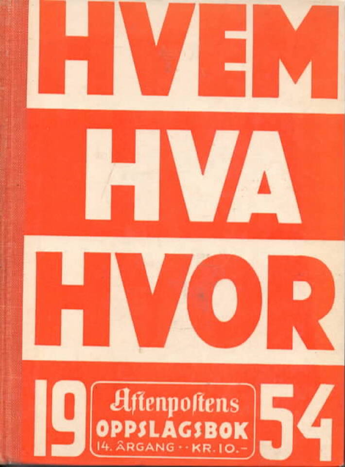 Hvem Hva Hvor 1954