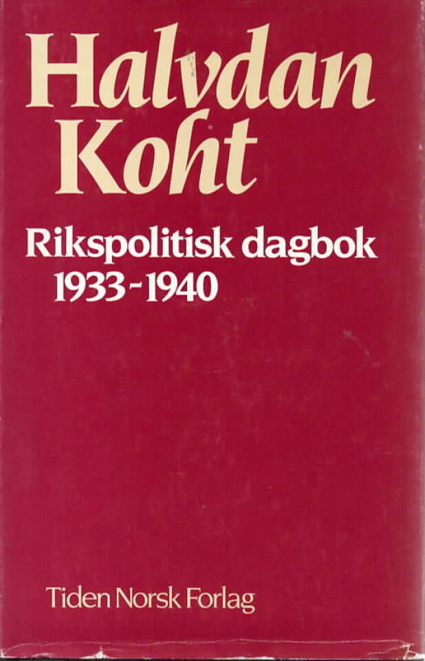 Rikspolitisk dagbok 1933-1940