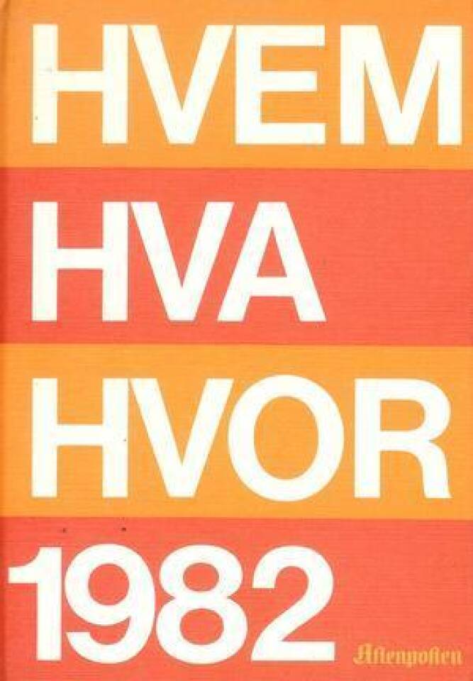 HVEM HVA HVOR 1982