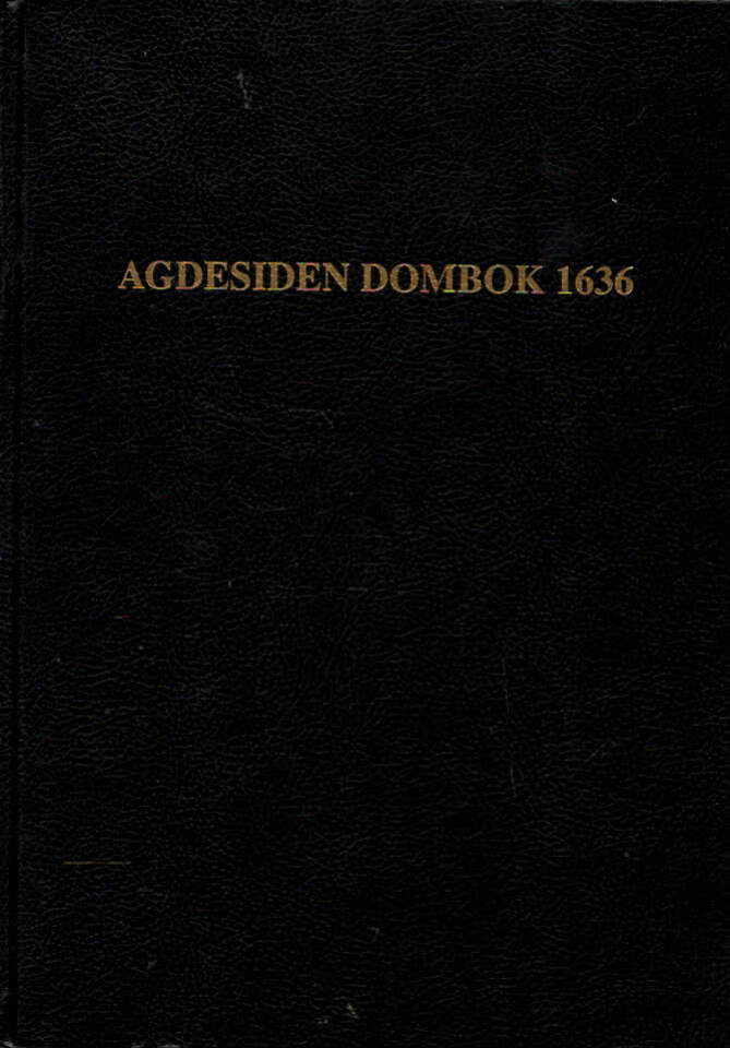 Agdesiden dombok 1636