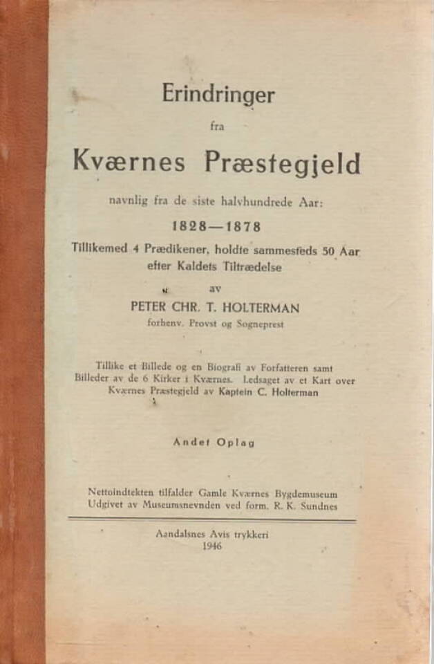 Erindringer fra Kværnes Præstegjeld