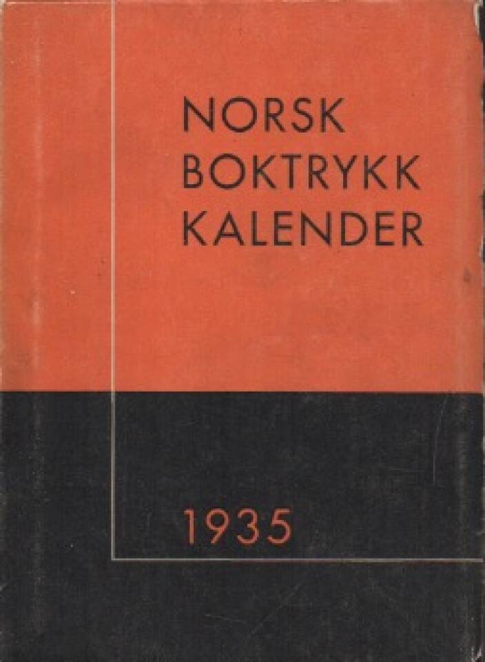 Norsk boktrykk kalender 1935
