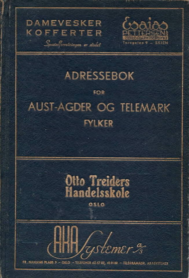Adressebok for Aust-Agder og Telemark fylker – 1948, Med skatteligninger