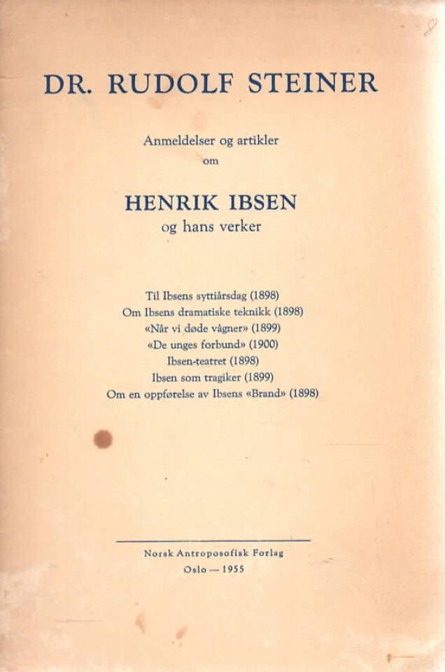 Anmeldelser og artikler om Henrik Ibsen og hans verker
