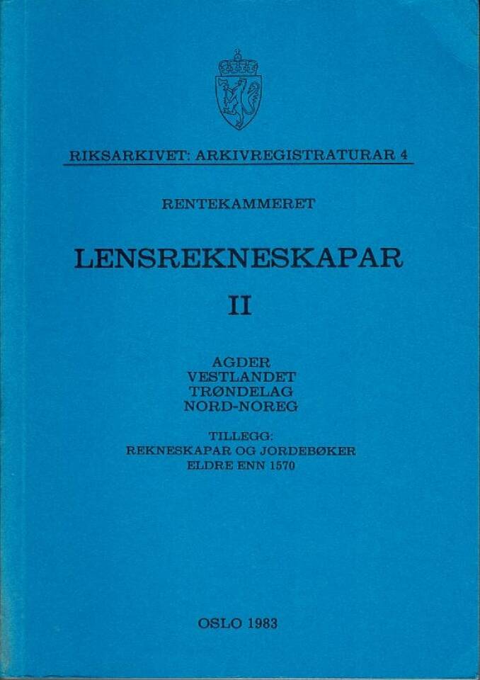 Rentekammeret. Lensrekneskapar II