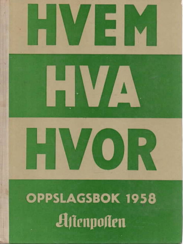 Hvem hva hvor 1958