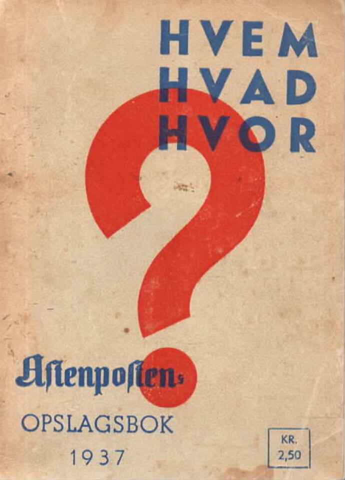 HVEM, HVAD, HVOR. 1937