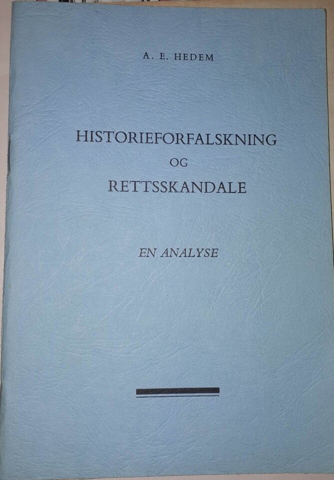 Historieforfalskning og rettsskandale