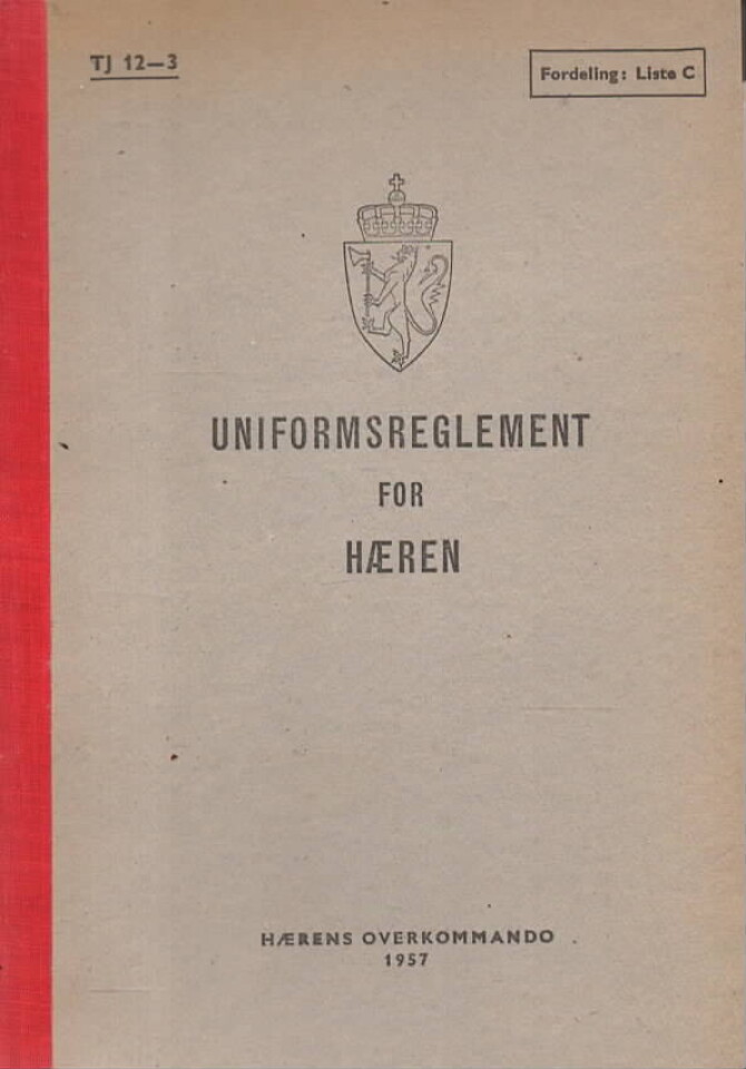 Uniformsreglement for Hæren 1957