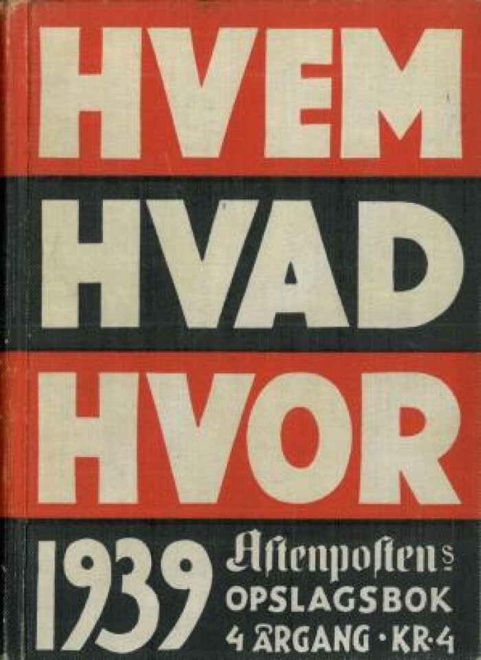 Hvem hvad hvor 1939