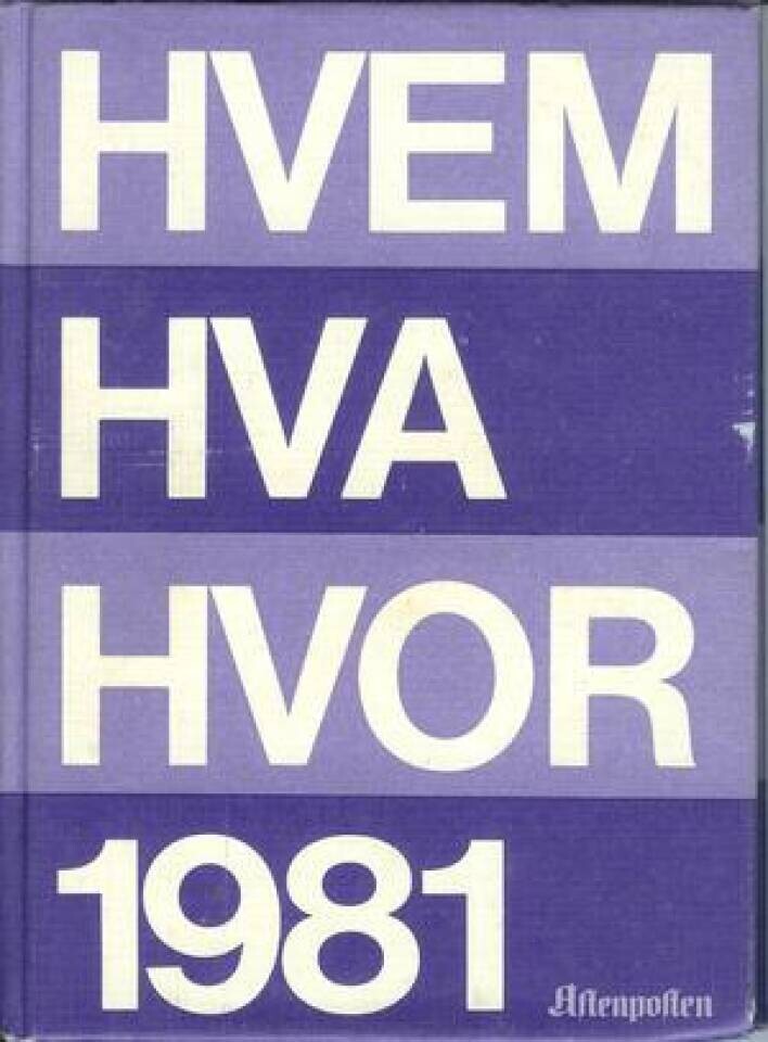 HVEM HVA HVOR 1981