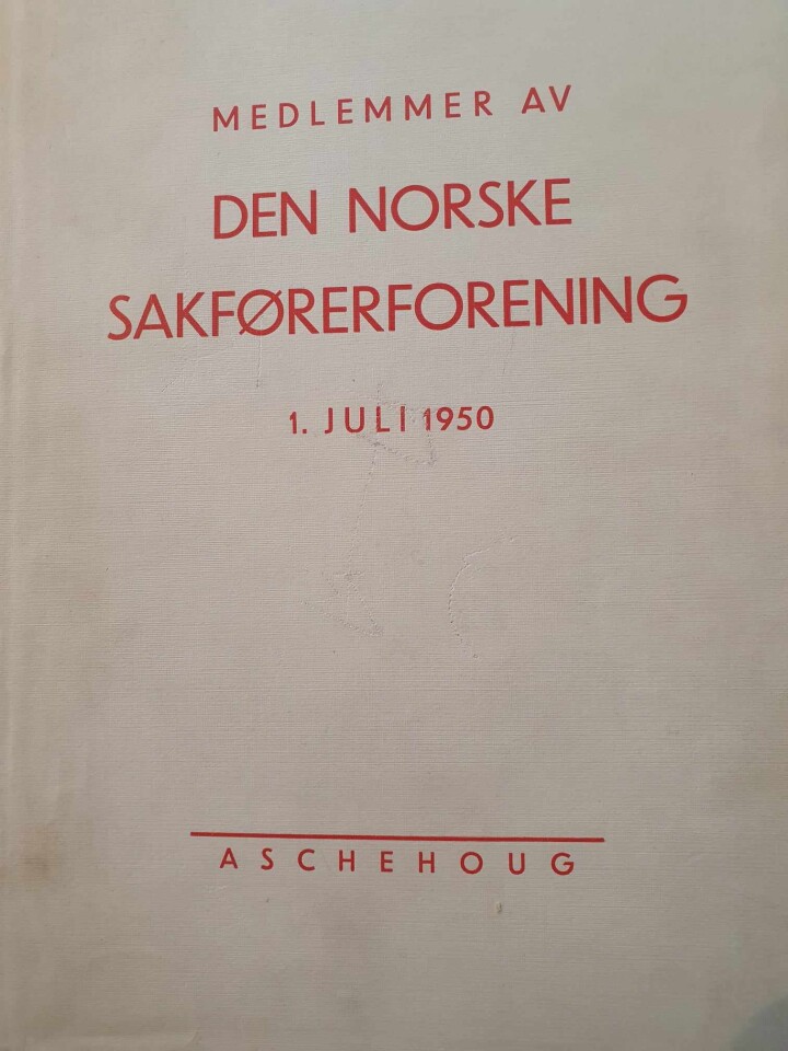 Medlemmer av Den norske Sakførerforening 1. juli 1950