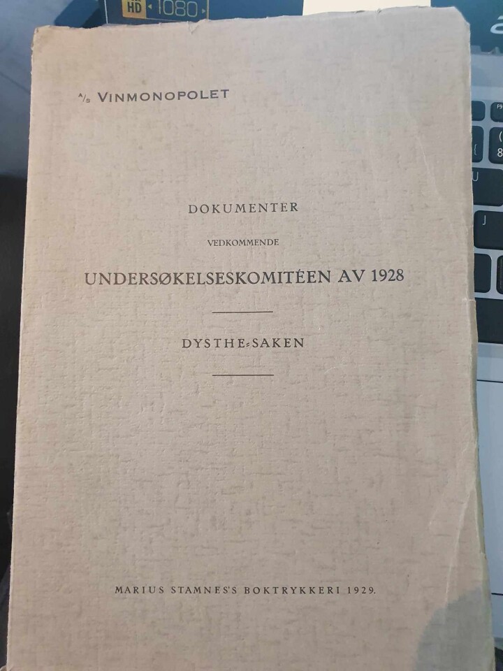 Dokumenter vedkommende Undersøkelseskomiteen av 1928