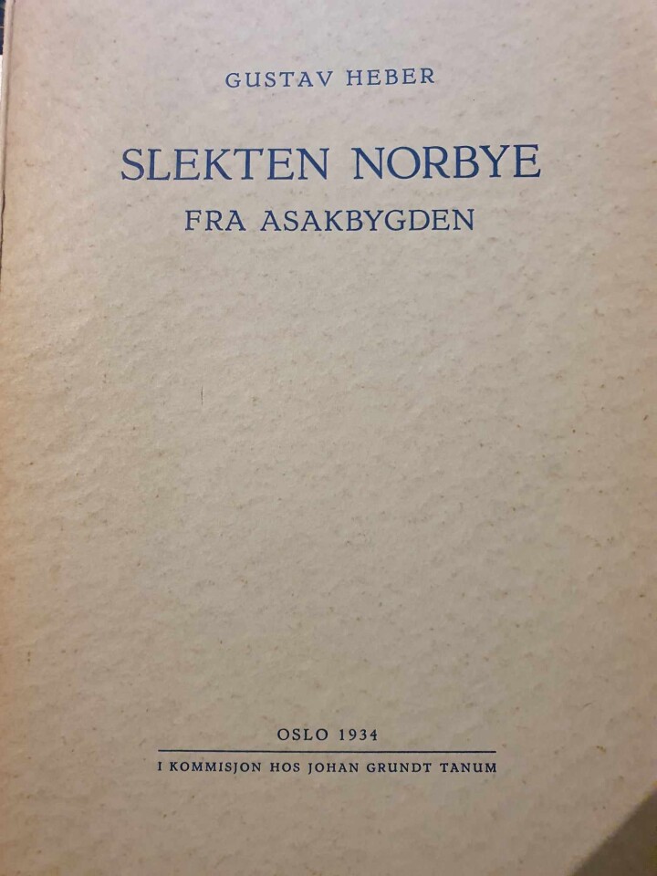 Slekten Norbye fra Asakbygden
