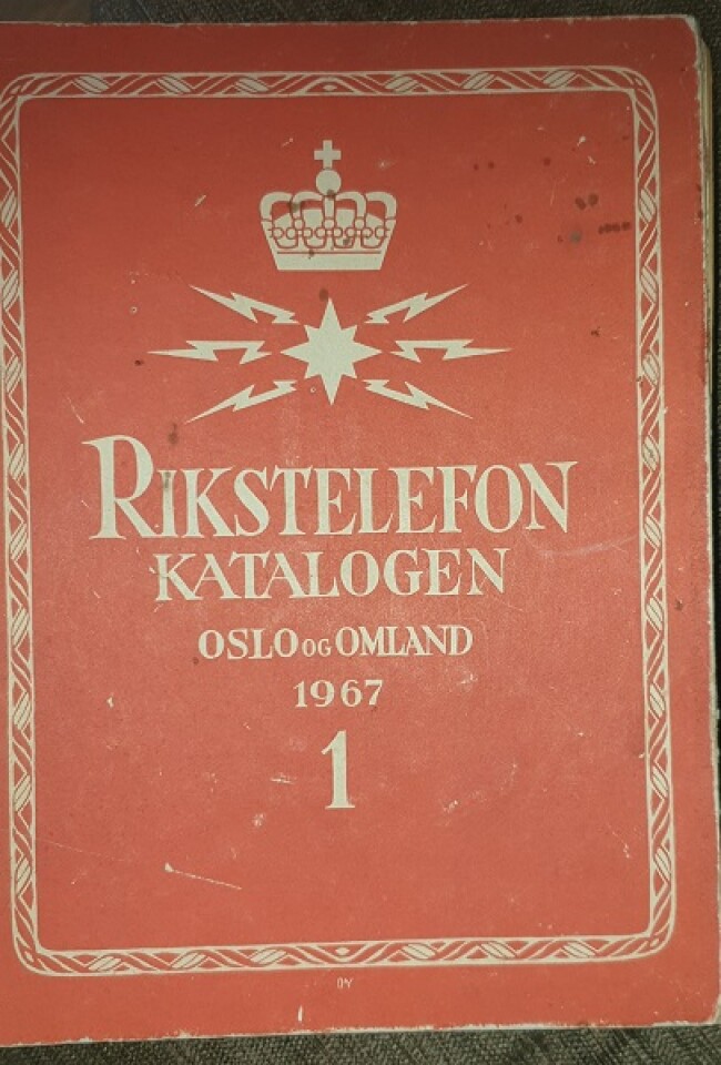 Rikstelefon katalogen Oslo og Omland del 1-1967 