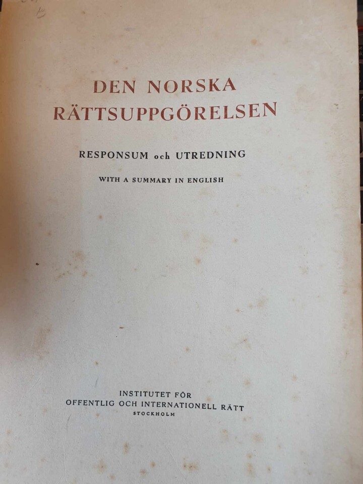 Den norska Rättsuppgörelsen