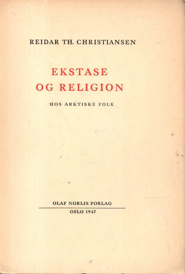 Ekstase og religion hos arktiske folk