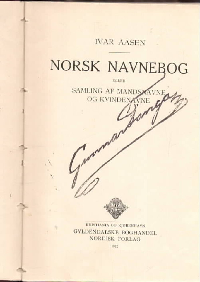 Norsk navnebog. Samling af mandsnavne og kvinenavne.