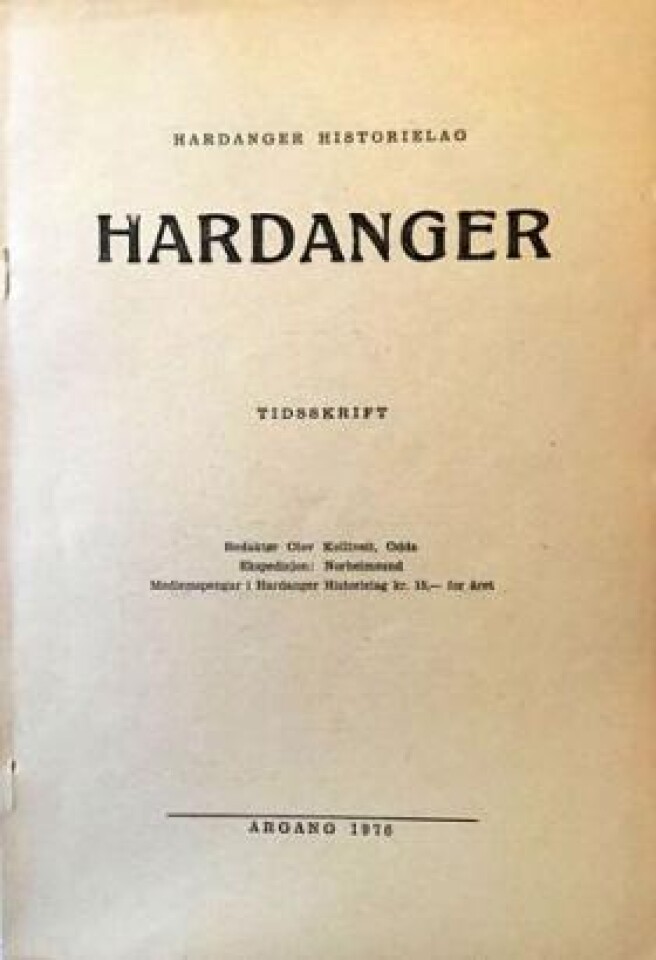 Hardanger tidsskrift 1976