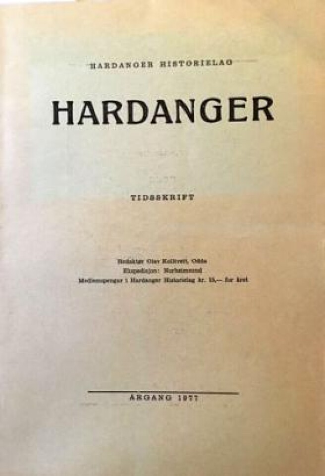 Hardanger tidsskrift 1977