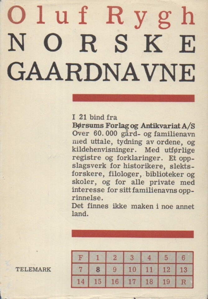 Norske gaardnavne Telemark (8)
