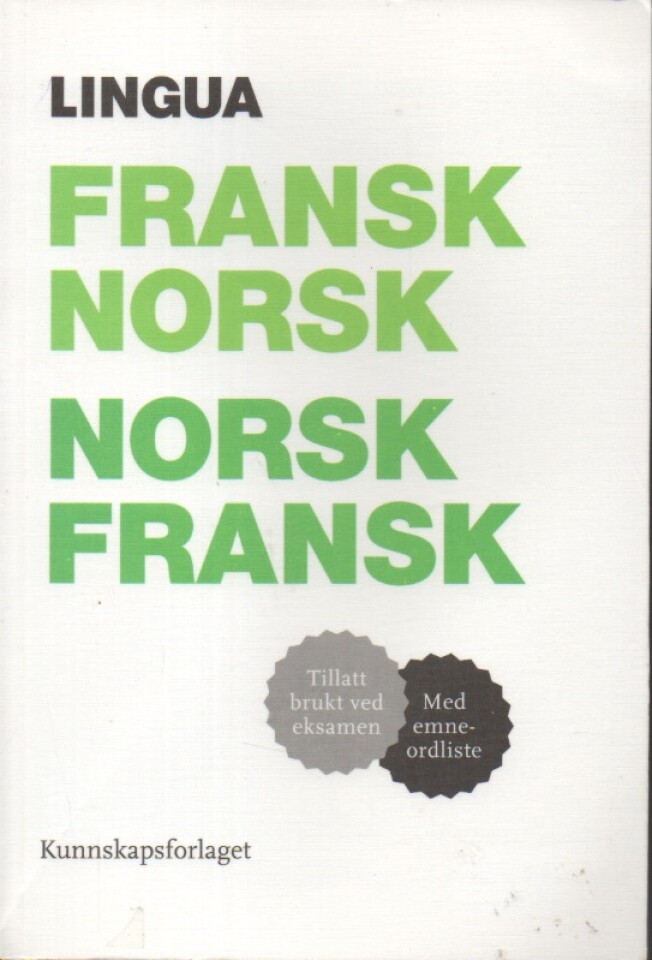 Fransk Norsk – Norsk Fransk – Tillatt brukt ved eksamen