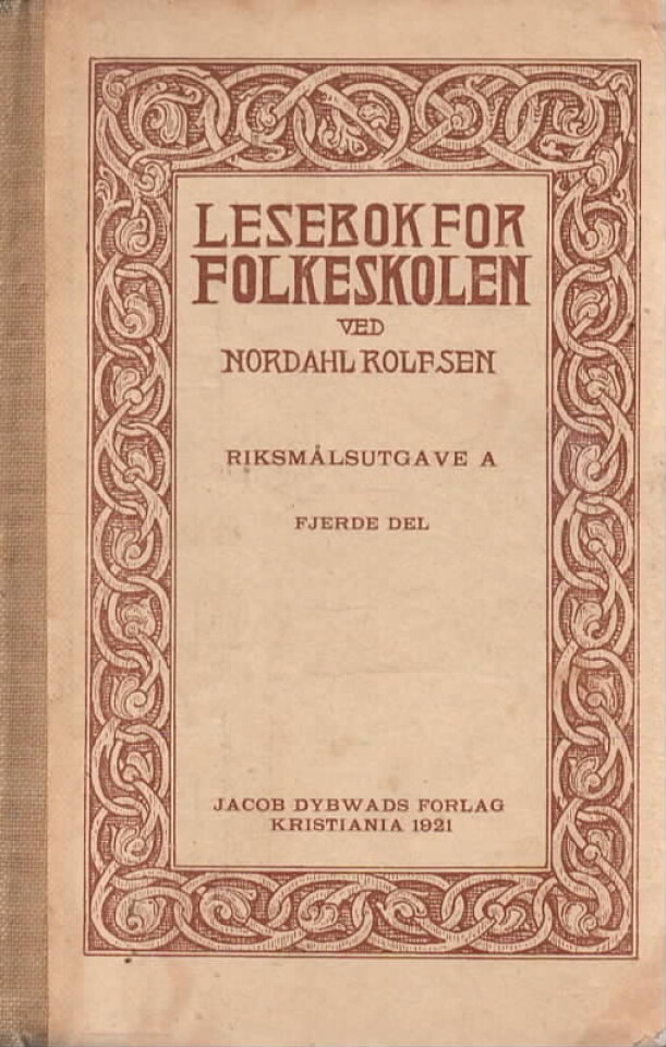 Lesebok for folkeskolen Nordahl Rolfsen 1921