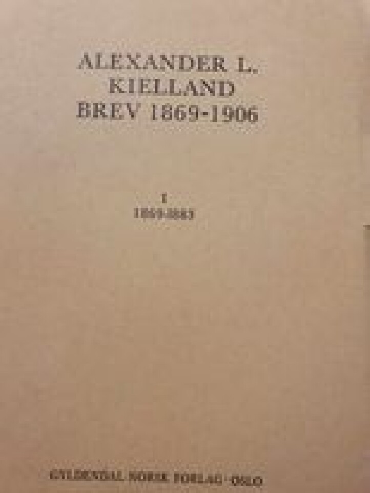 Alexander L. Kielland. Brev 1869-1906, I-III