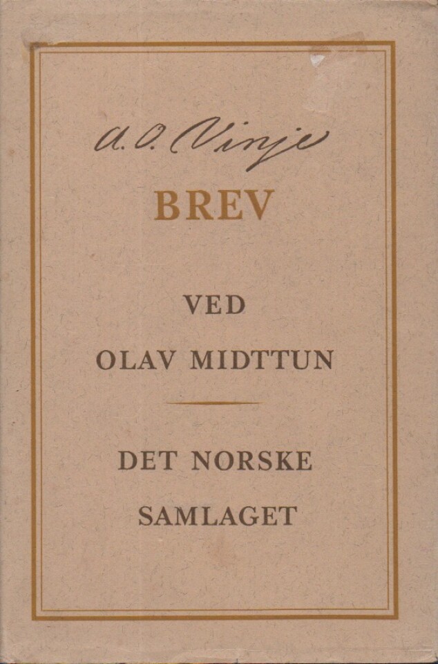 A.O. Vinje Brev 