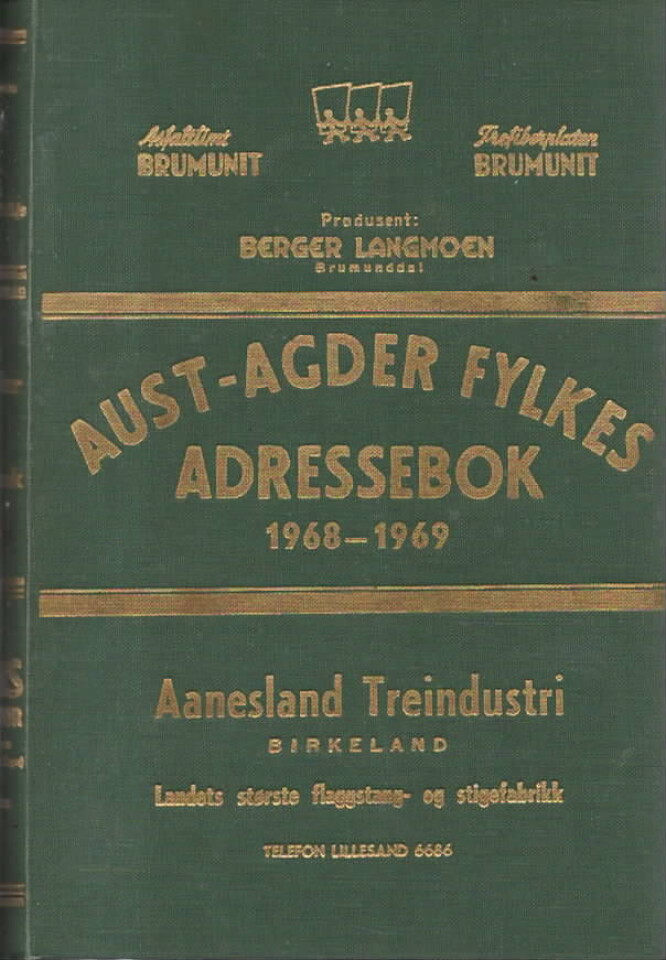 Aust-Agder fylkes adressebok 1968-1969