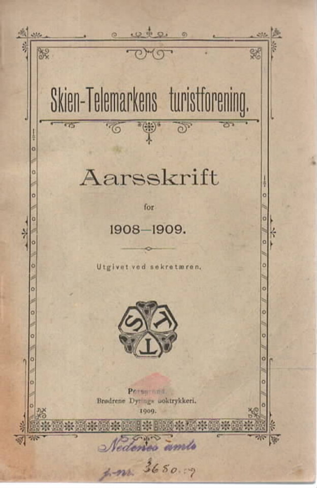 Skien-Telemarkens turistforening Aarsskrift 1908-1909