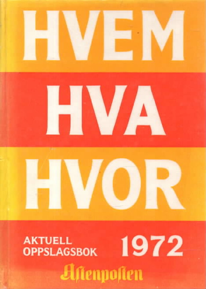 Hvem Hva Hvor 1972