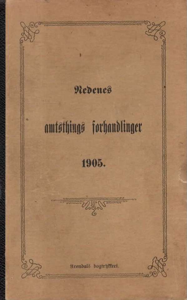 Nedenes amtsthings forhandlinger 1905