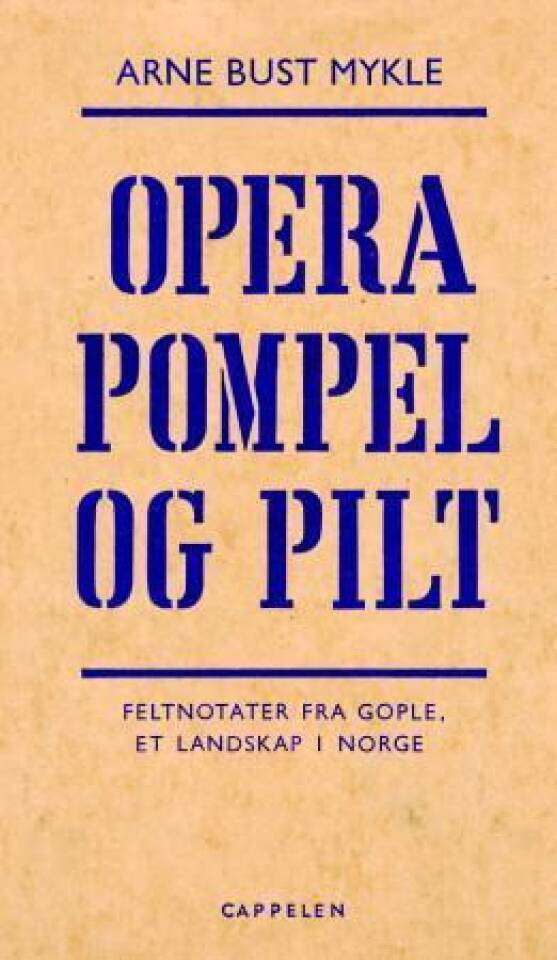 Opera pompel og pilt - feltnotater fra Gople, et landskap i Norge