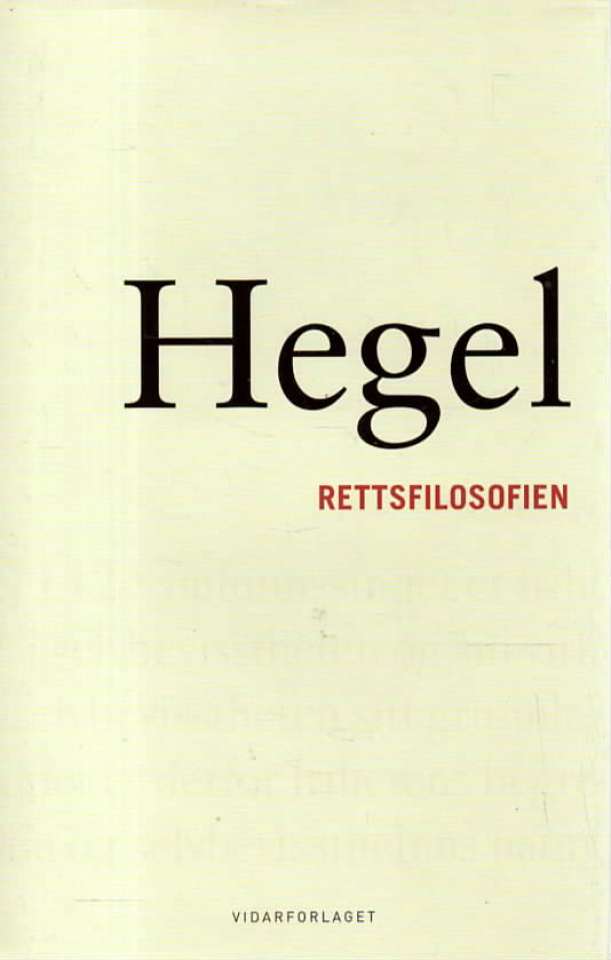 Hegel - Rettsfilosofien