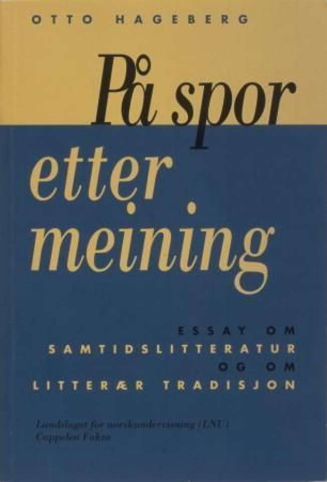 På spor etter meining - essay om samtidslitteratur og om litterær tradisjon