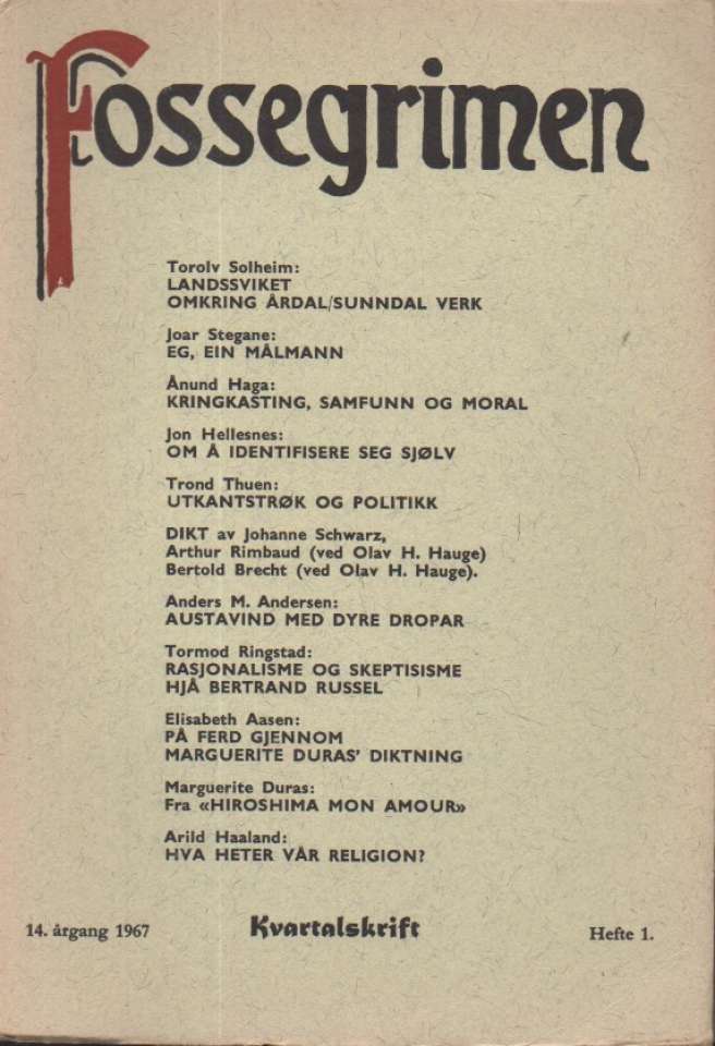 Fossegrimen 14. årgang 1967