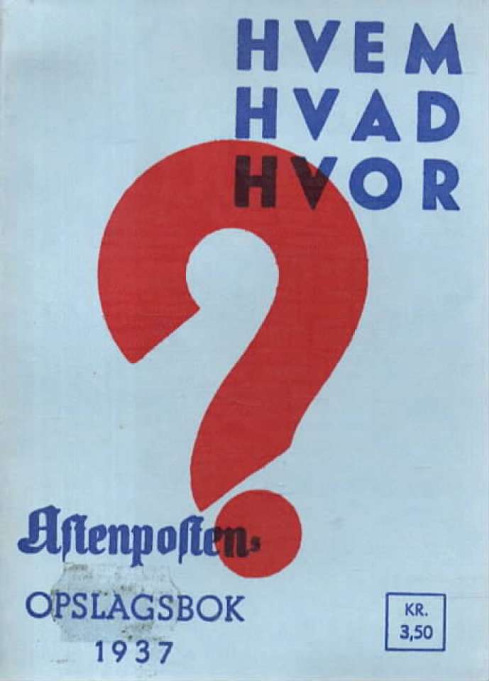 Hvem Hvad Hvor 1937