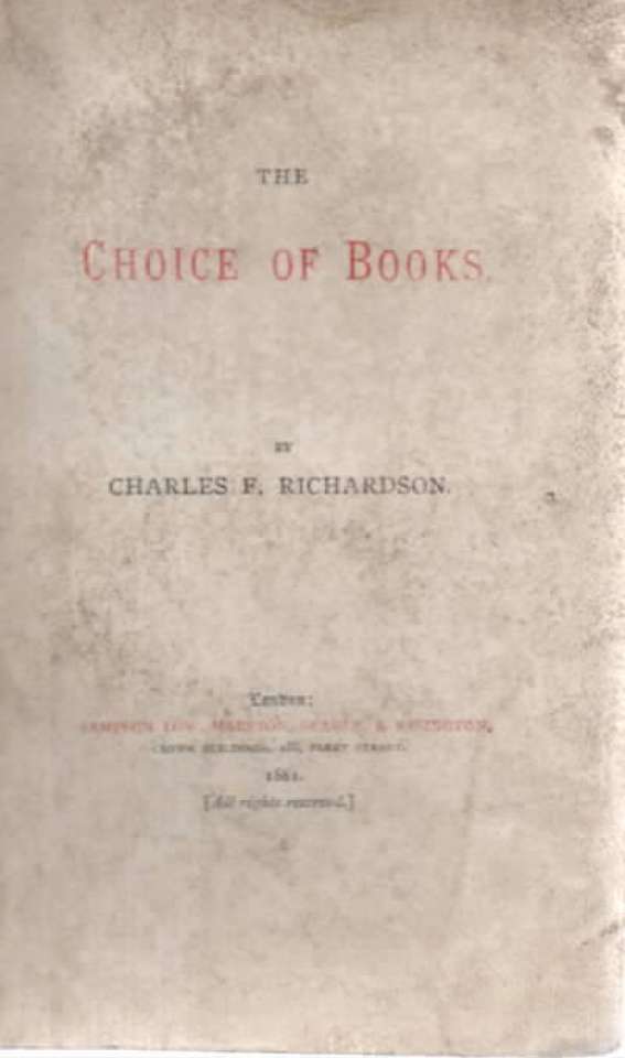 The Choice of Books