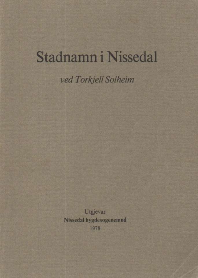 Stadsnamn i Nissedal